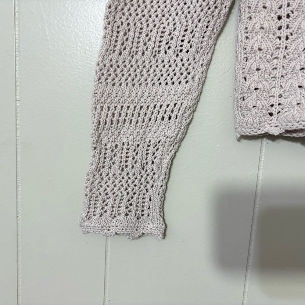 Aritzia Wilfred Splendour Cardigan 100% Open Knit Size 2XS Purple/grayish color - Picture 7 of 12